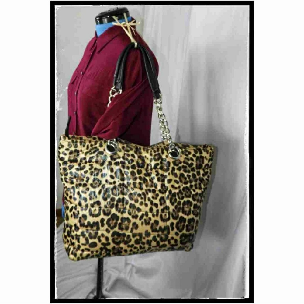 Aldo Quilted Leopard Print Bag
